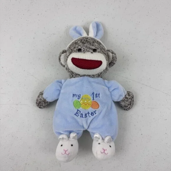 Baby Starters Toys Baby Starters Plush Blue Sock Monkey Bunny